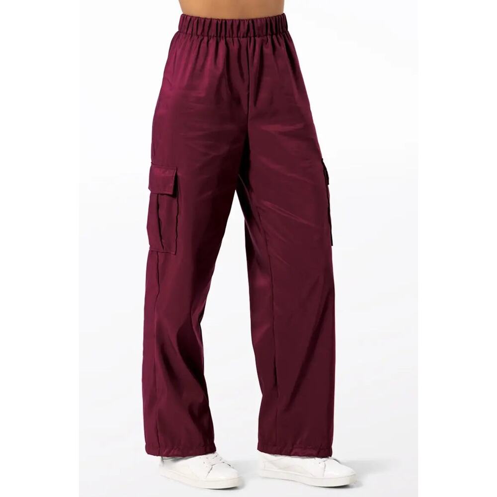 Dance Cargo Pants Weissmans 14548 Medium Adult Burgundy Hip Hop jazz